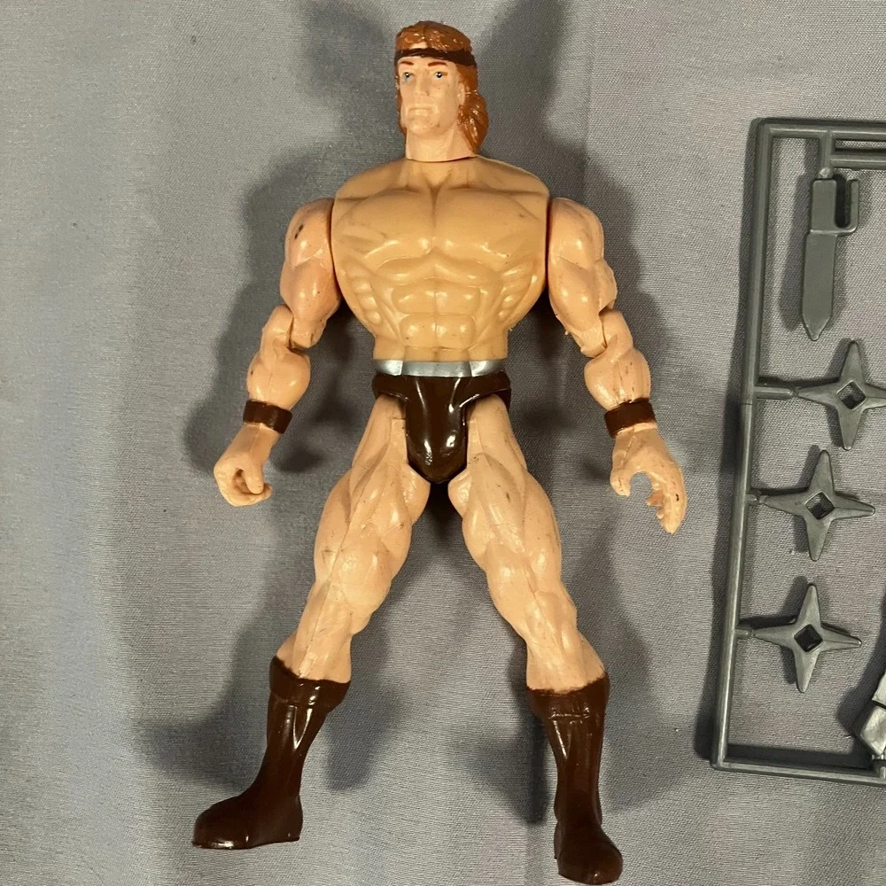 1996 S.C. Muscle Action Figures Lot of 2 with Accessories